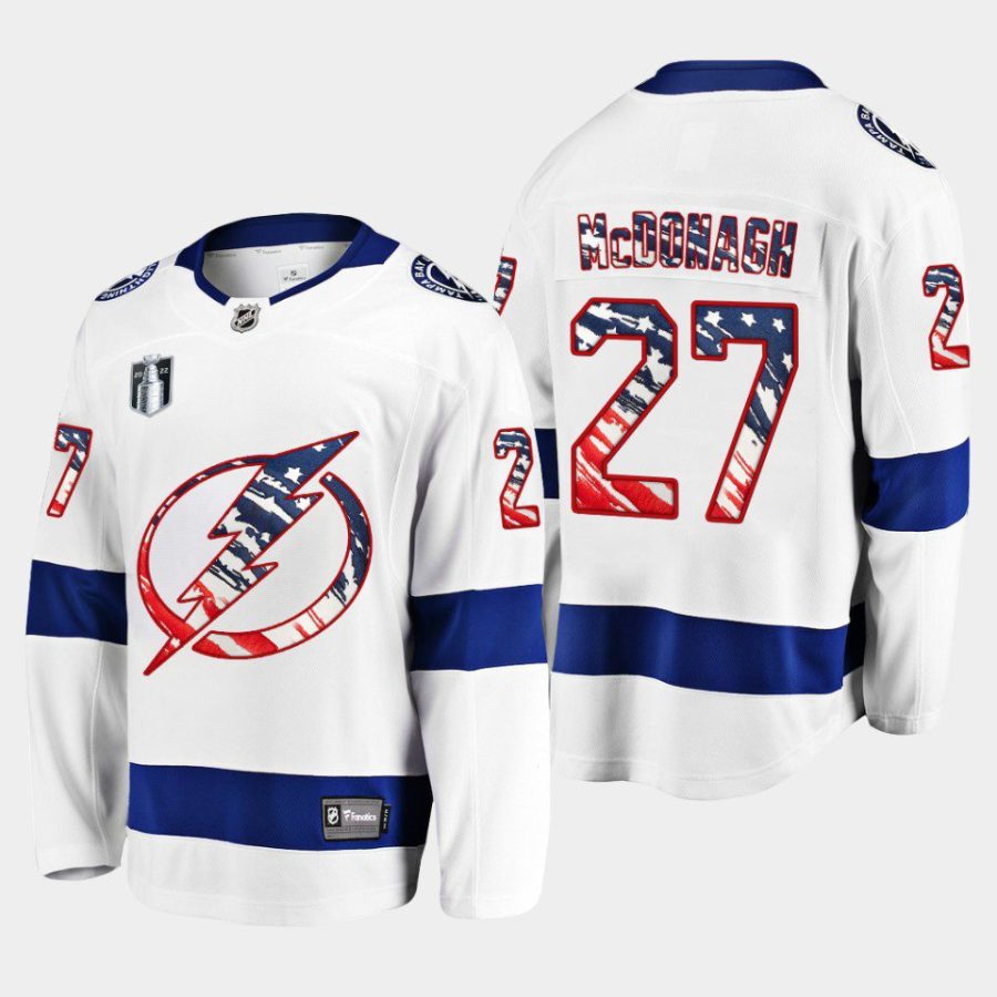 men lightning ryan mcdonagh 2022 stars stripes flag 4th of july white jersey