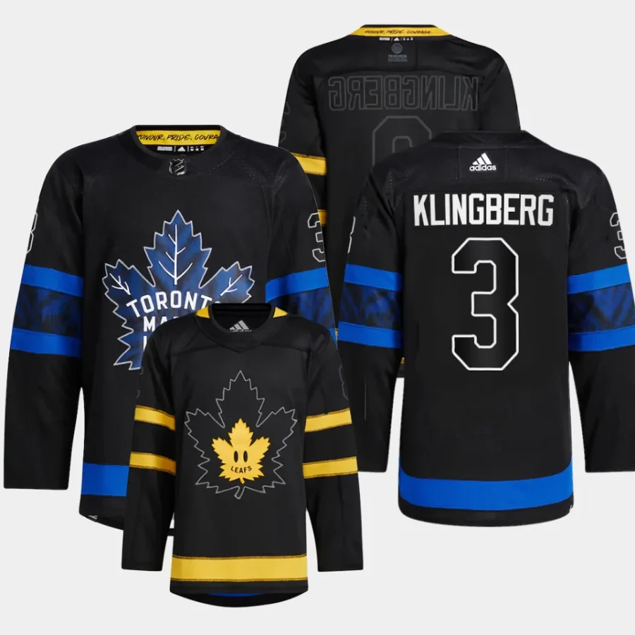 men maple leafs john klingberg authentic pro alternate primegreen black jersey