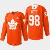 men maple leafs victor mete 2022 warmup every child matters orange jersey