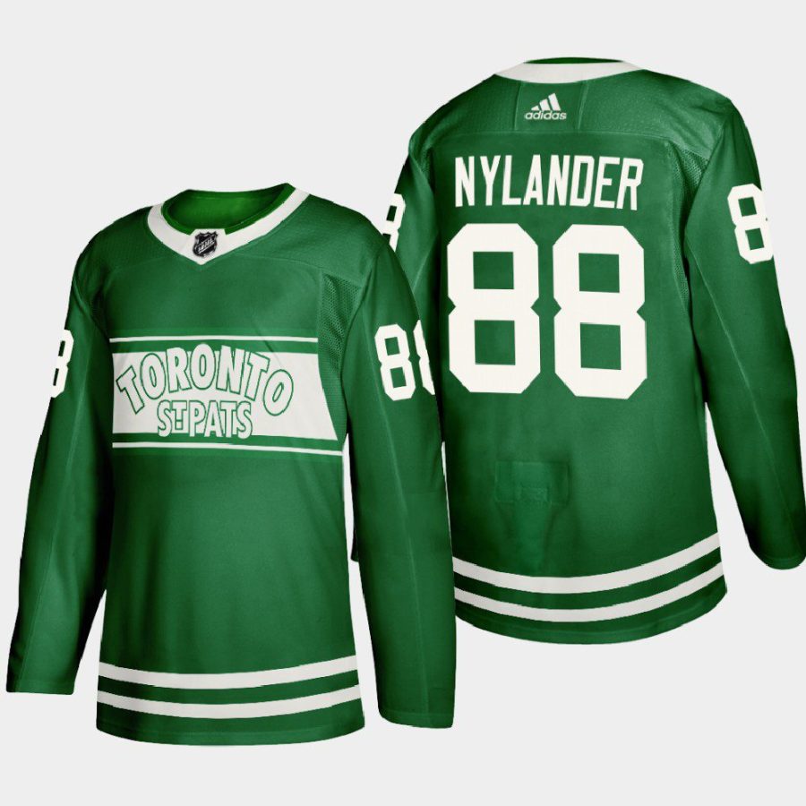 men maple leafs william nylander special edition st. patricks day 2022 green jersey