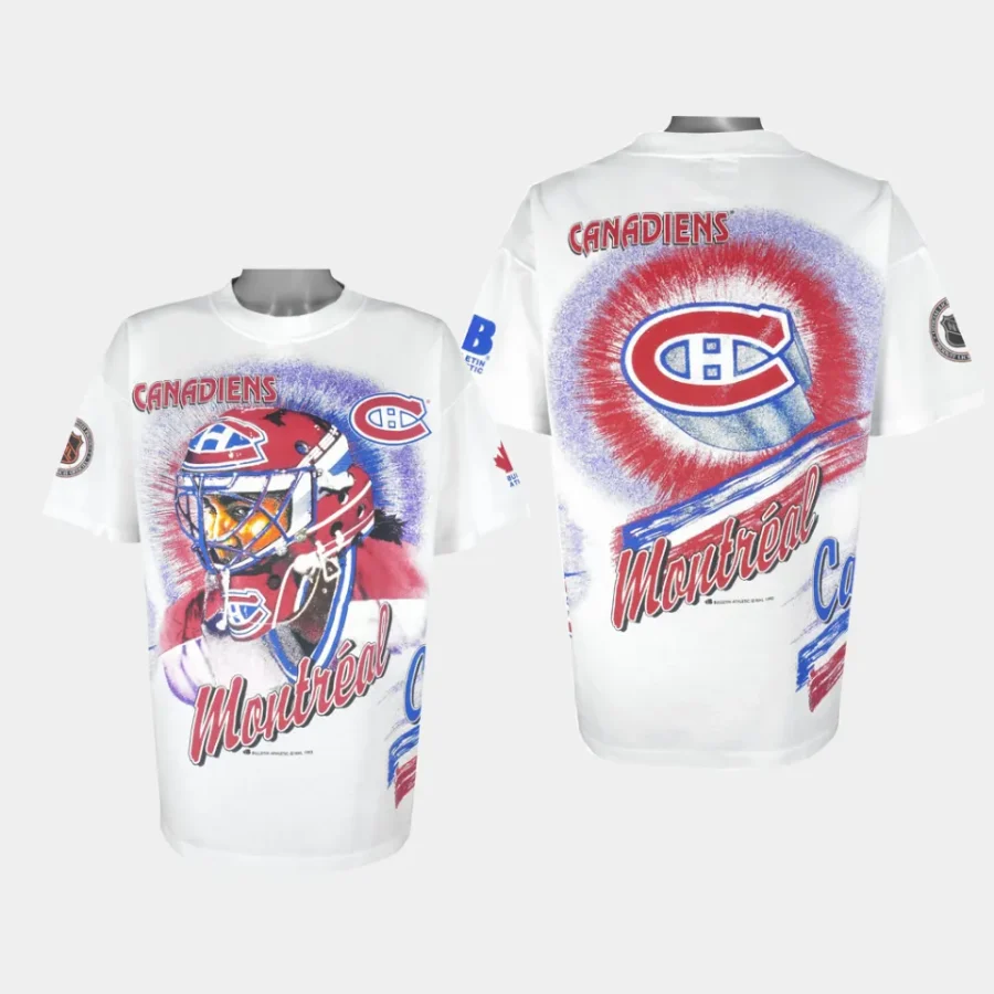 men montreal canadiens spell out white 1993 vintage t shirt