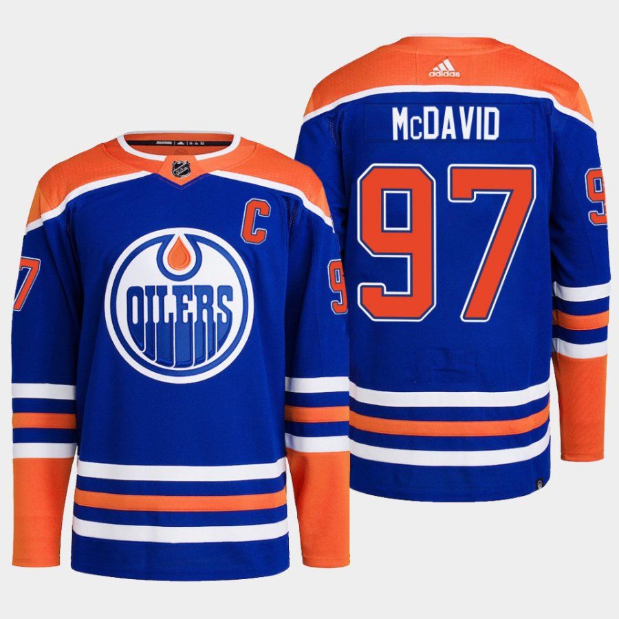 men oilers connor mcdavid 2022 23 home primegreen authentic blue jersey