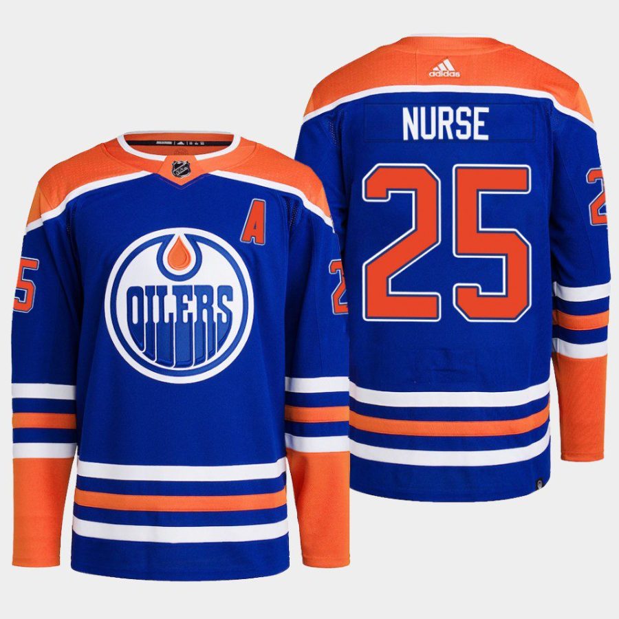 men oilers darnell nurse 2022 23 home primegreen authentic blue jersey