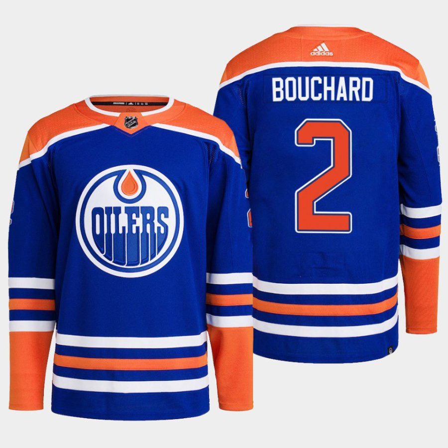 men oilers evan bouchard 2022 23 primegreen authentic home royal jersey