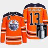 men oilers jesse puljujarvi authentic primegreen 2022 stanley cup playoffs orange jersey