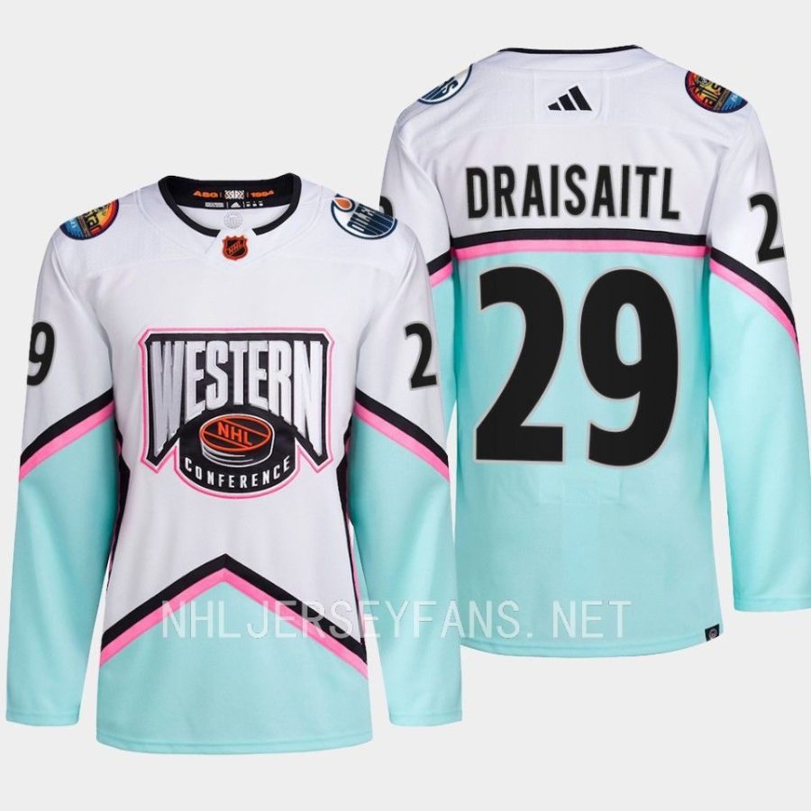 men oilers leon draisaitl western conference 2023 nhl all star authentic white jersey