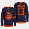 men oilers mattias janmark authentic pro alternate primegreen navy jersey