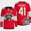 men panthers anthony stolarz authentic home 30th anniversary primegreen red jersey