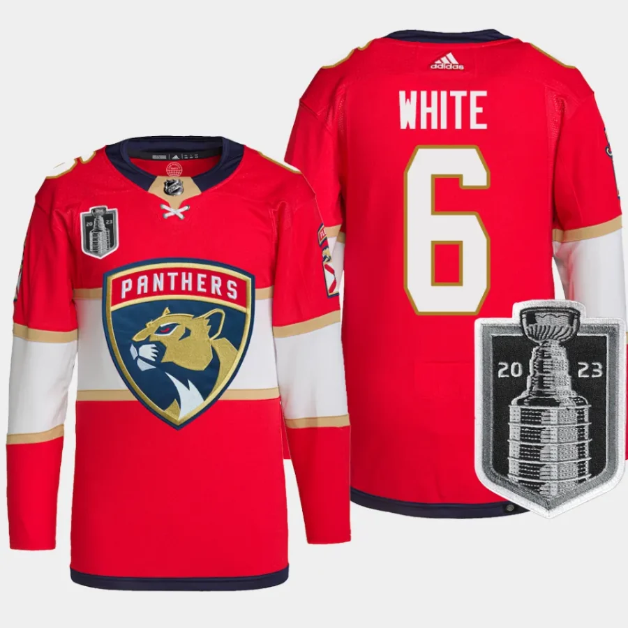 men panthers colin white authentic primegreen 2023 stanley cup final home red jersey