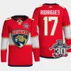 men panthers evan rodrigues authentic home 30th anniversary primegreen red jersey