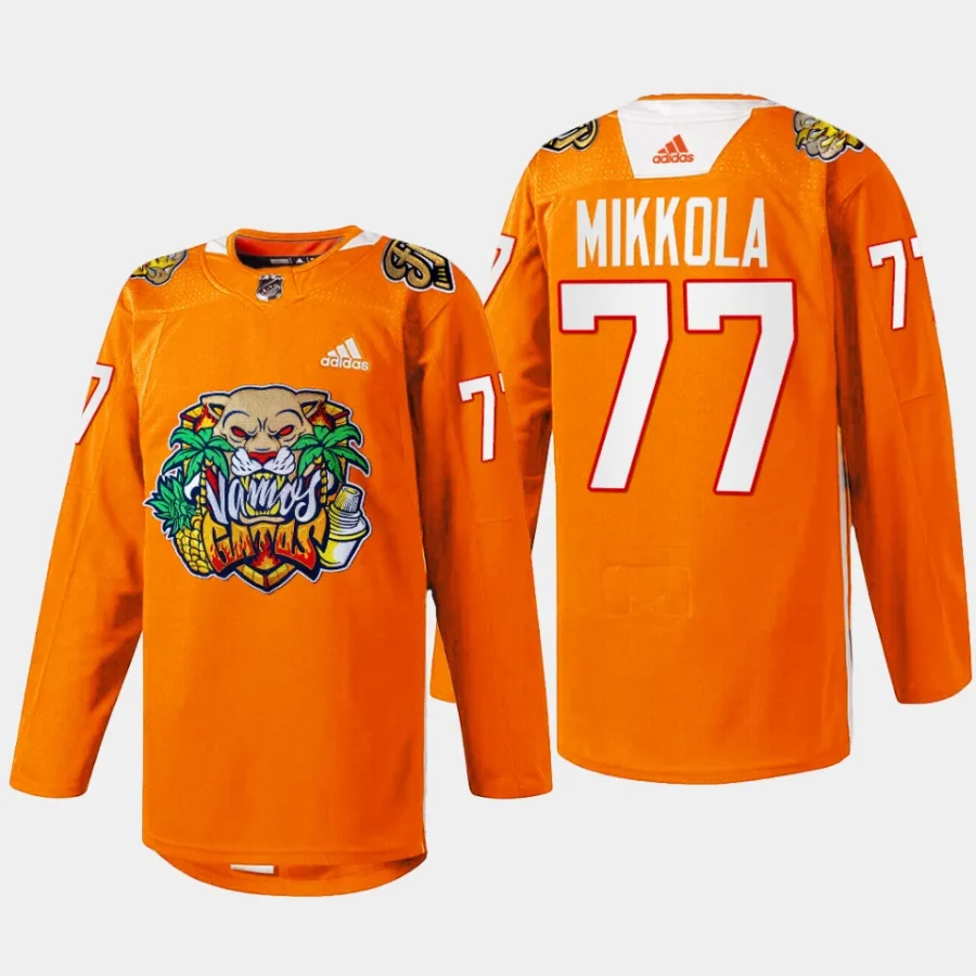 men panthers niko mikkola specialty 2024 vamos gatos orange jersey