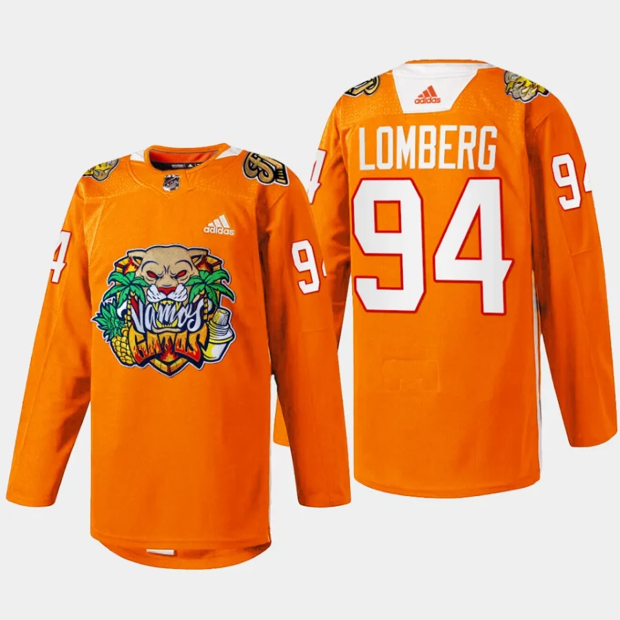 men panthers ryan lomberg specialty 2024 vamos gatos orange jersey