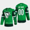 men penguins custom 2023 st. patricks day primegreen authentic jersey green