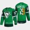 men penguins jake guentzel 2023 st. patricks day primegreen authentic jersey green