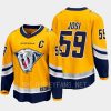 men predators roman josi 2022 breakaway special edition 2.0 retro yellow jersey