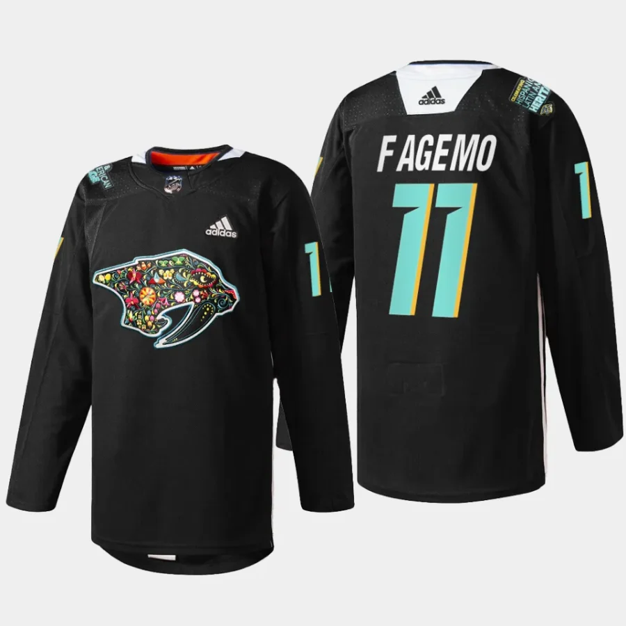 men predators samuel fagemo 2023 hispanic heritage night black jersey