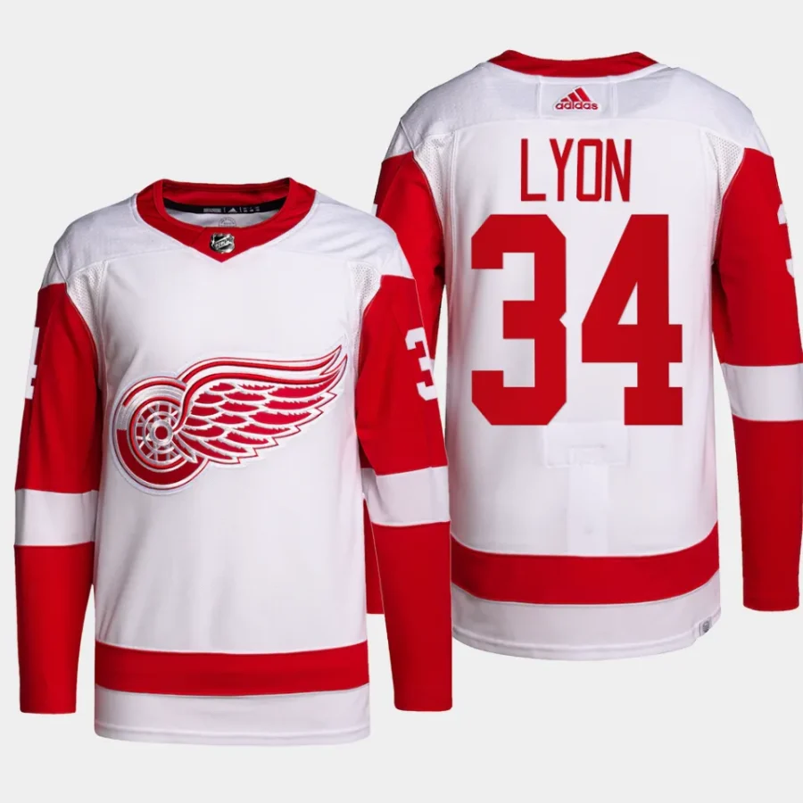 men red wings alex lyon primegreen away authentic pro white jersey