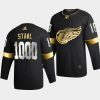 men red wings marc staal golden edition 1000th career game black jersey