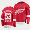 men red wings moritz seider awards edition calder trophy red jersey