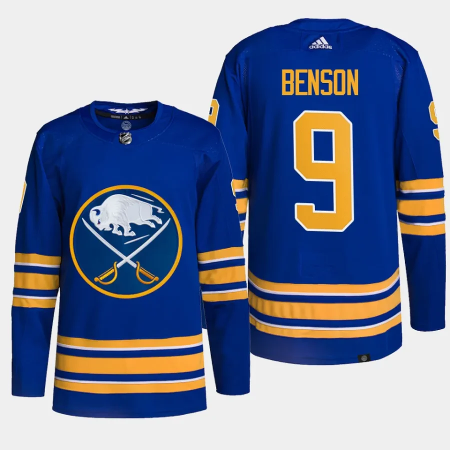 men sabres zach benson primegreen home authentic pro royal jersey