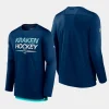 men seattle kraken authentic pro blue long sleeve t shirt