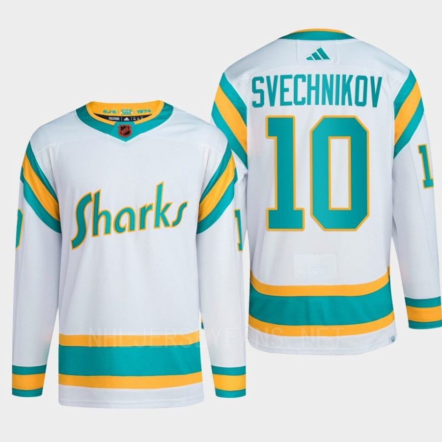 men sharks evgeny svechnikov 2022 authentic primegreen reverse retro 2.0 white jersey