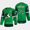 men sharks logan couture 2023 st. patricks day primegreen authentic jersey green