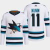 men sharks luke kunin 2022 23 primegreen authentic away white jersey