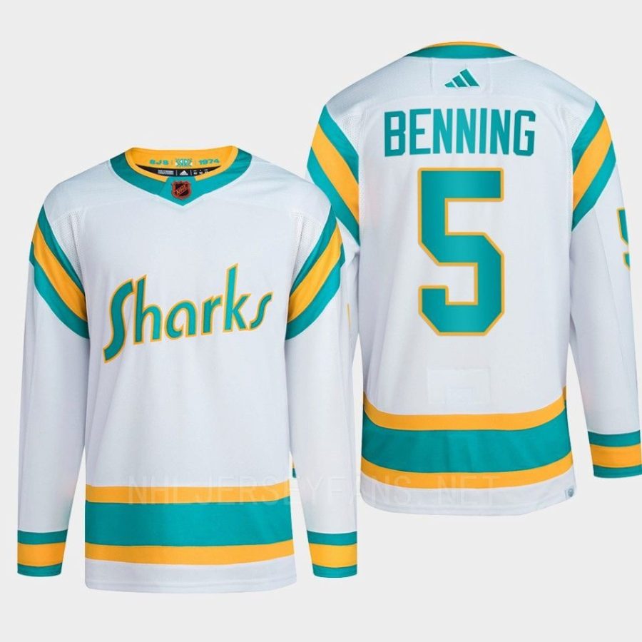 men sharks matt benning 2022 authentic primegreen reverse retro 2.0 white jersey