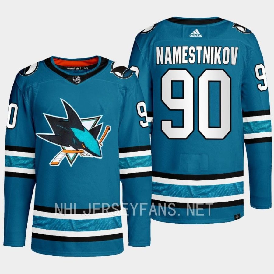 men sharks vladislav namestnikov 2022 23 home authentic primegreen teal jersey