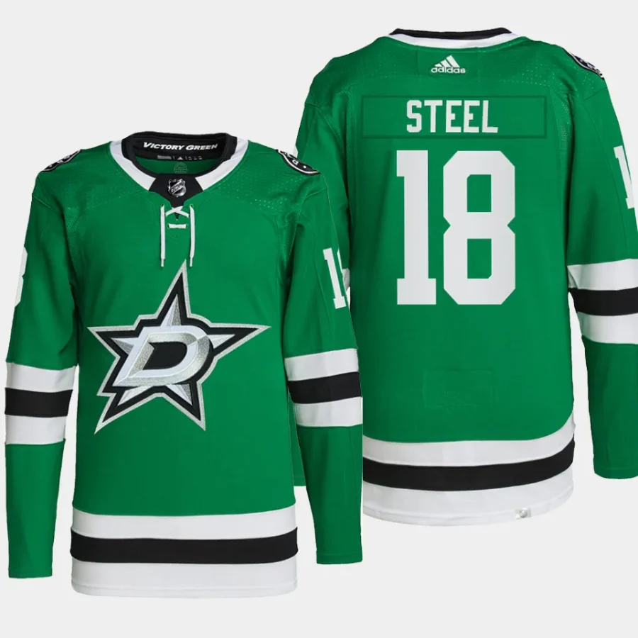 men stars sam steel authentic pro home primegreen green jersey