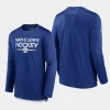 men toronto maple leafs authentic pro blue long sleeve t shirt