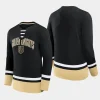 men vegas golden knights back pass black lace up long sleeve t shirt