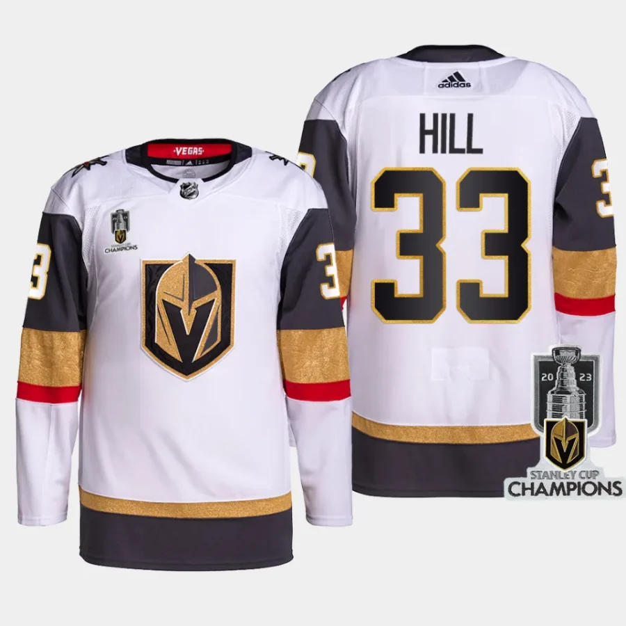 men vgk adin hill men authentic away 2023 stanley cup champions white jersey