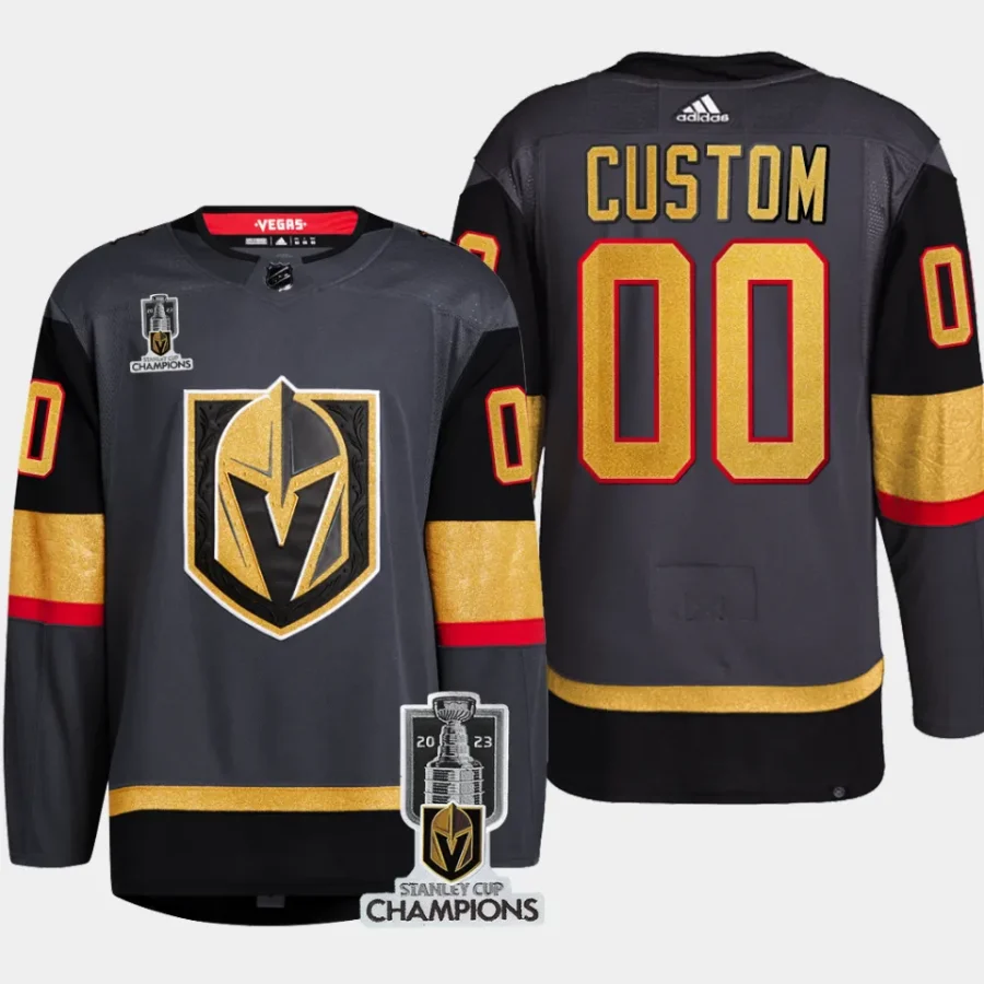 men vgk custom authentic alternate 2023 stanley cup champions gray jersey