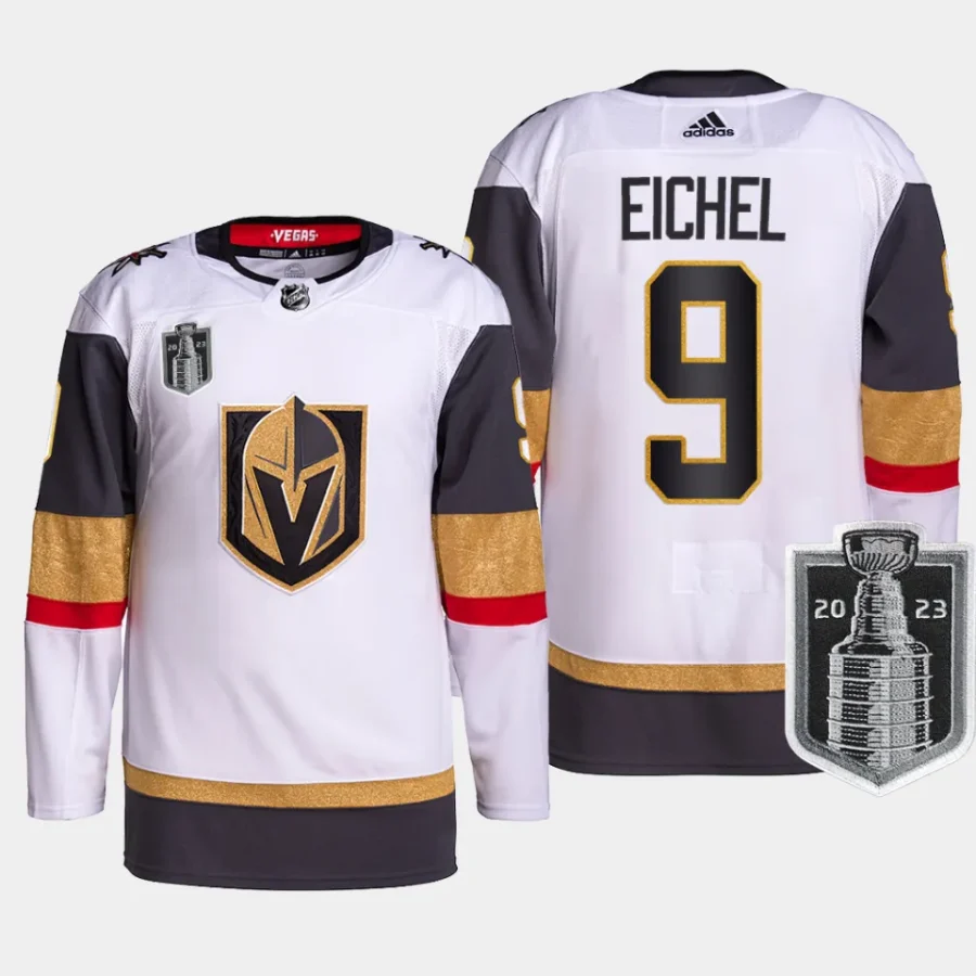 men vgk jack eichel authentic away 2023 stanley cup final white jersey