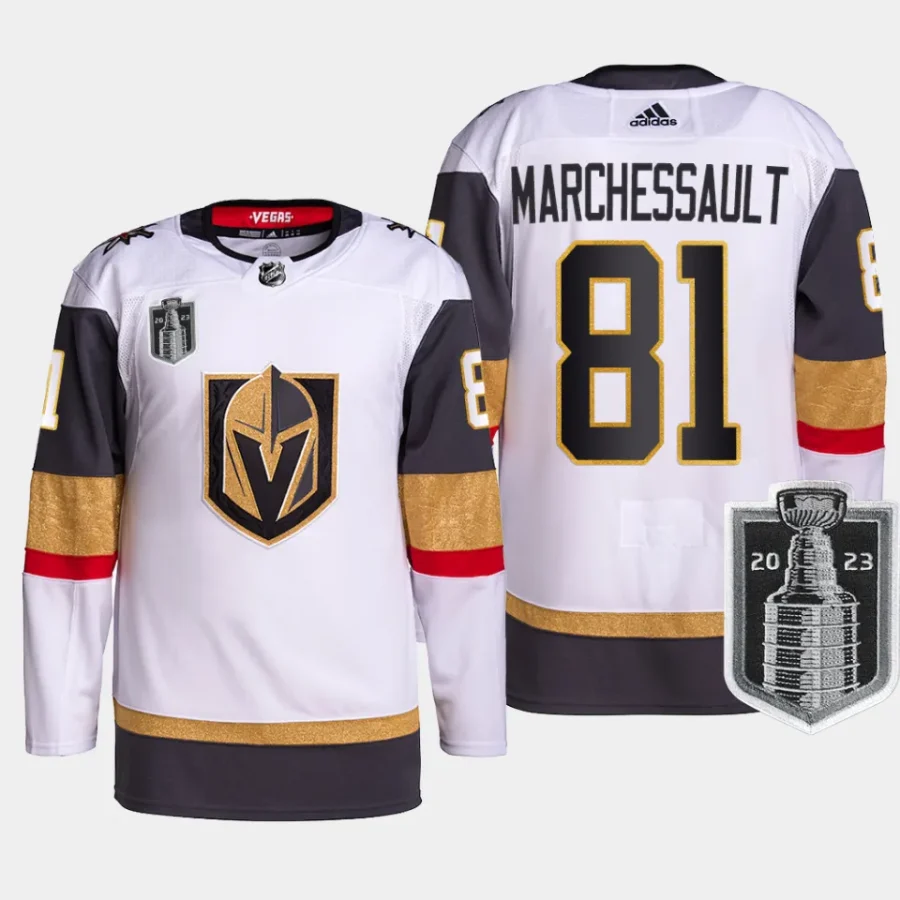 men vgk jonathan marchessault authentic away 2023 stanley cup final white jersey