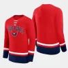 men washington capitals back pass red lace up long sleeve t shirt