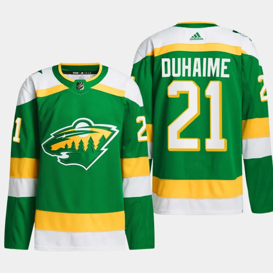 men wild brandon duhaime 2023 24 primegreen alternate authentic player green jersey