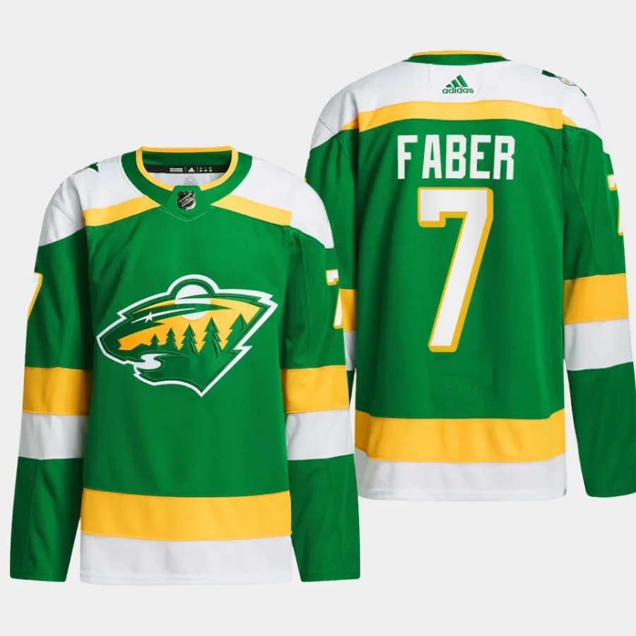 men wild brock faber 2023 24 primegreen alternate authentic player green jersey