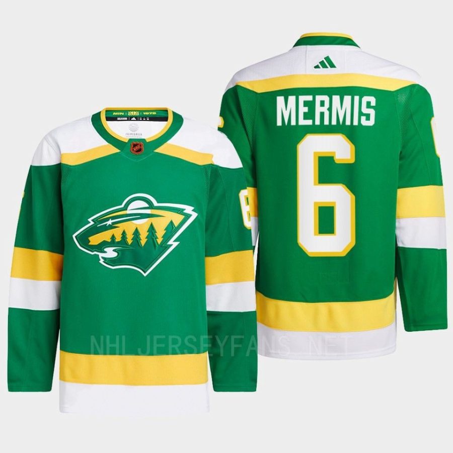 men wild dakota mermis 2022 authentic pro reverse retro 2.0 green jersey