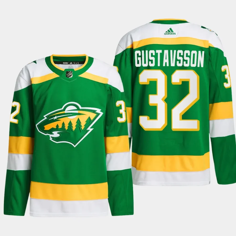 men wild filip gustavsson 2023 24 primegreen alternate authentic player green jersey