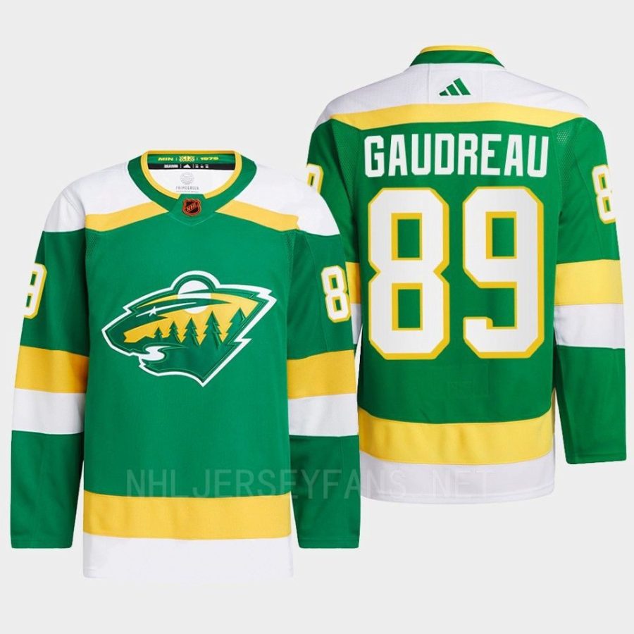 men wild frederick gaudreau 2022 authentic pro reverse retro 2.0 green jersey