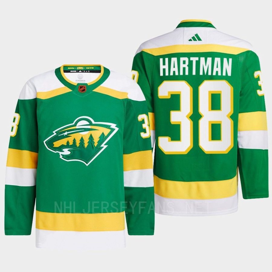 men wild ryan hartman 2022 authentic pro reverse retro 2.0 green jersey