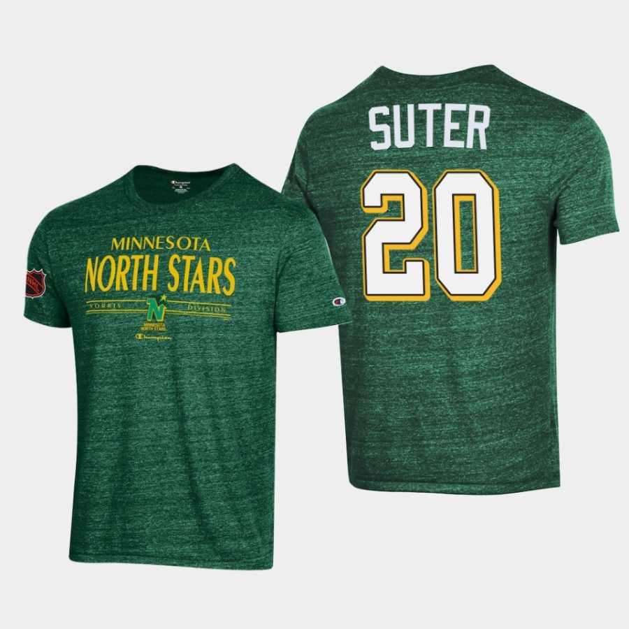 minnesota north stars ryan suter white tri blend champion t shirt