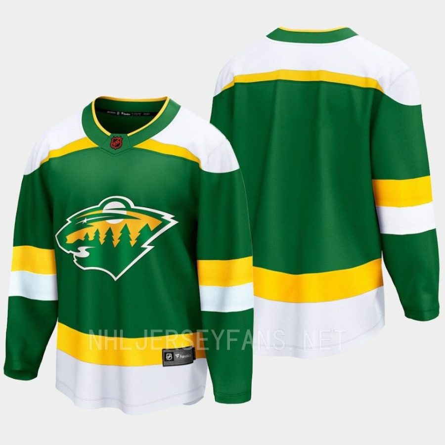 minnesota wild blank special edition 2.0 2022 breakaway retro jersey green