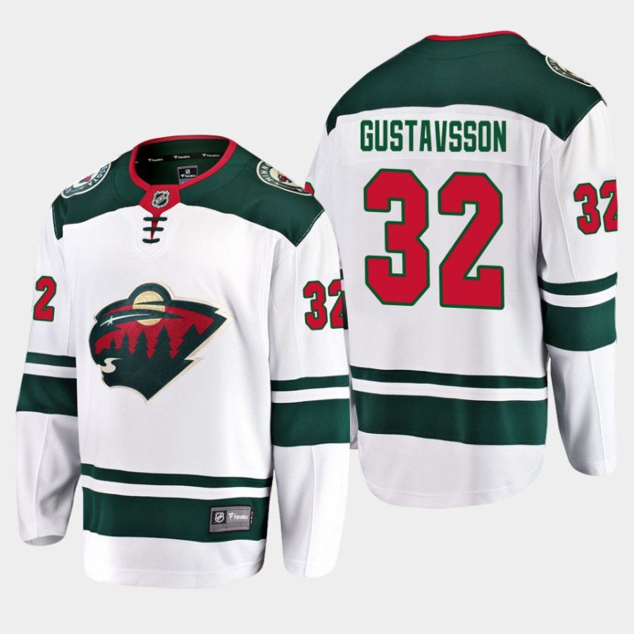 minnesota wild filip gustavsson away 2022 breakaway player jersey white