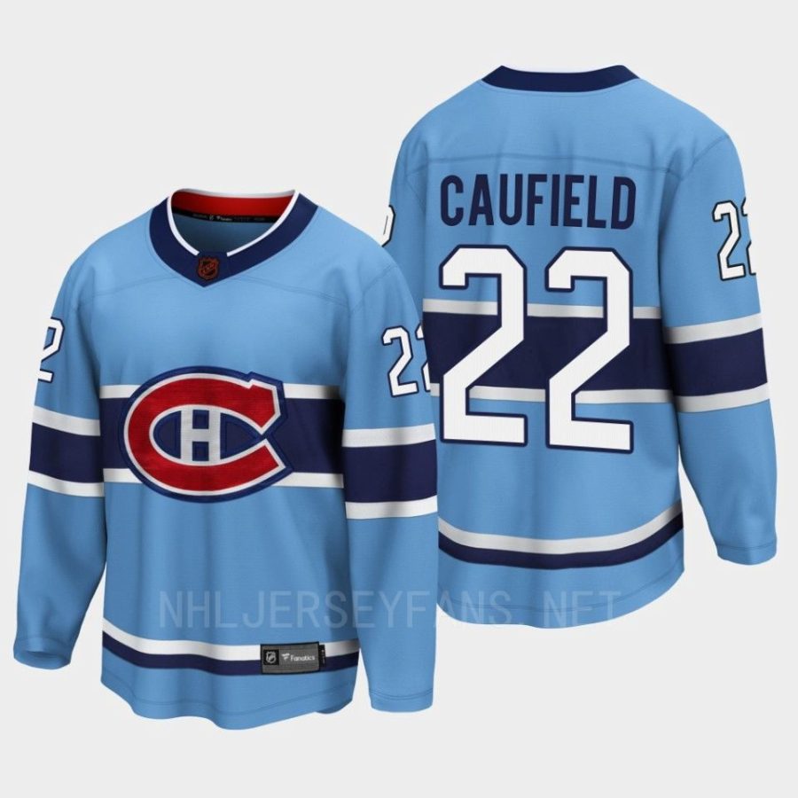 montreal canadiens cole caufield special edition 2.0 2022 breakaway player retro jersey blue