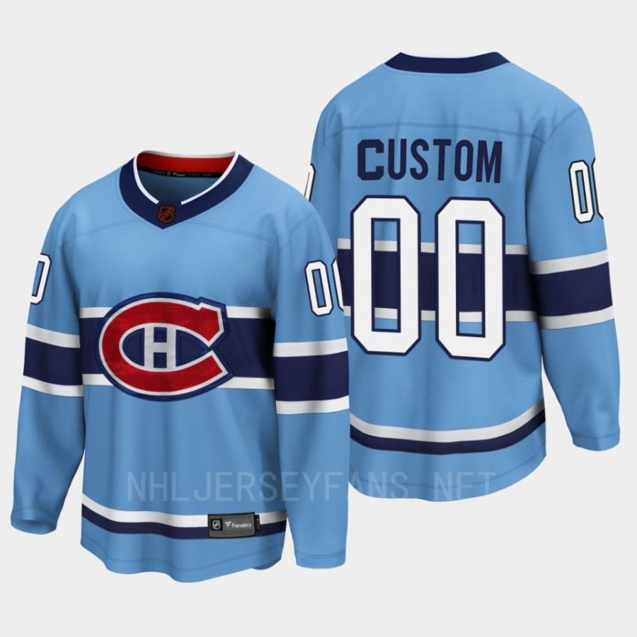 montreal canadiens custom special edition 2.0 2022 breakaway player retro jersey blue