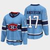 montreal canadiens josh anderson special edition 2.0 2022 breakaway player retro jersey blue